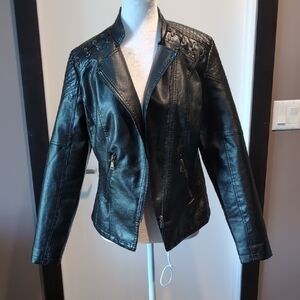 Women's Black Leather Jacket
